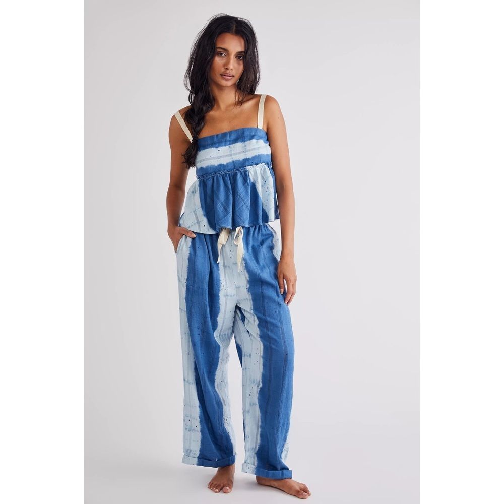 Free People Blue and White Striped Jumpsuit NWT SZ XS. SOLD OUT STYLE